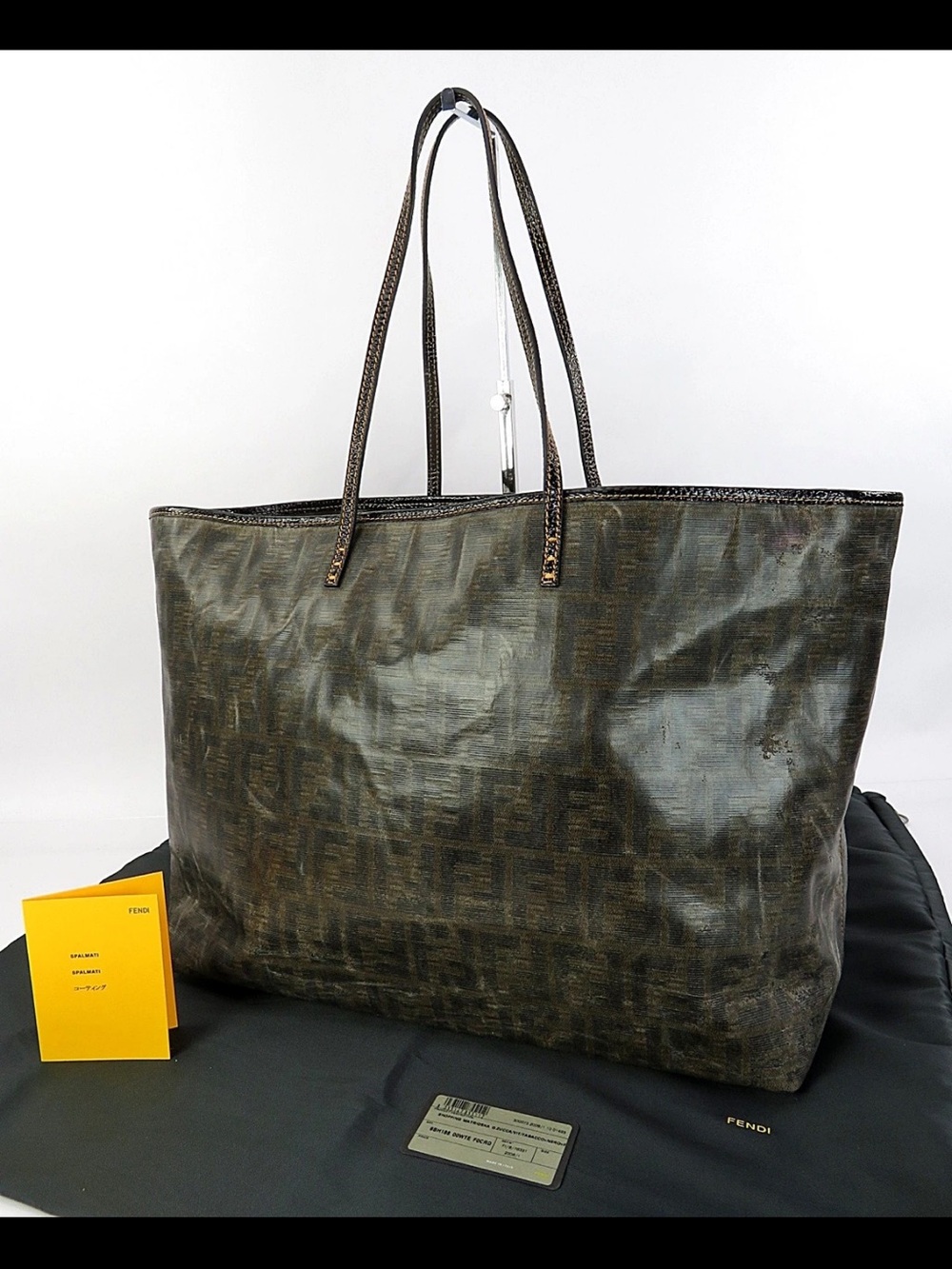 Fendi Dark Brown FF Monogram Tote Bag